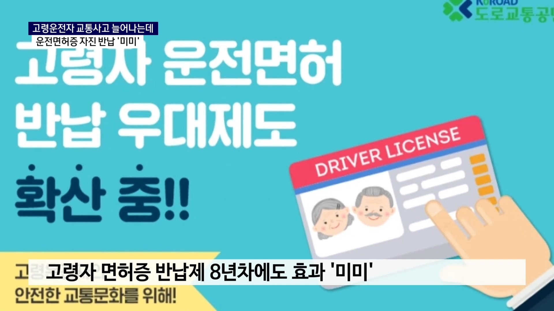 (R) 고령자 면허증 반납 ‘미미’..